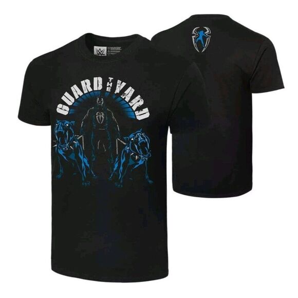 WWE Roman Reigns T-Shirt 3X Black "Guard The Yard" Pitbulls Tee Cotton Authentic - Picture 1 of 7